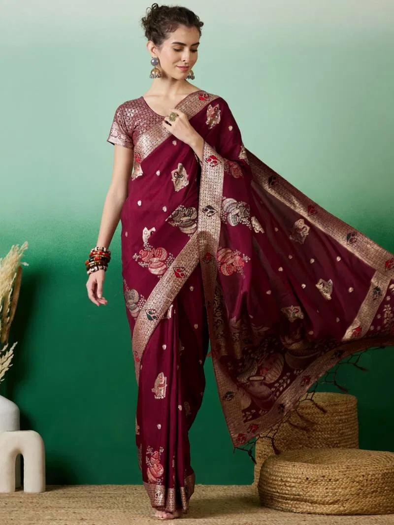 Color Set 8214 Traditional Wear Dola Cotton Saree Suppliers In India